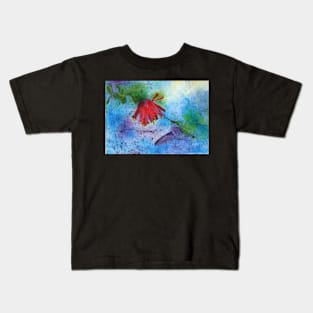 Hummingbird Batik Watercolor Kids T-Shirt